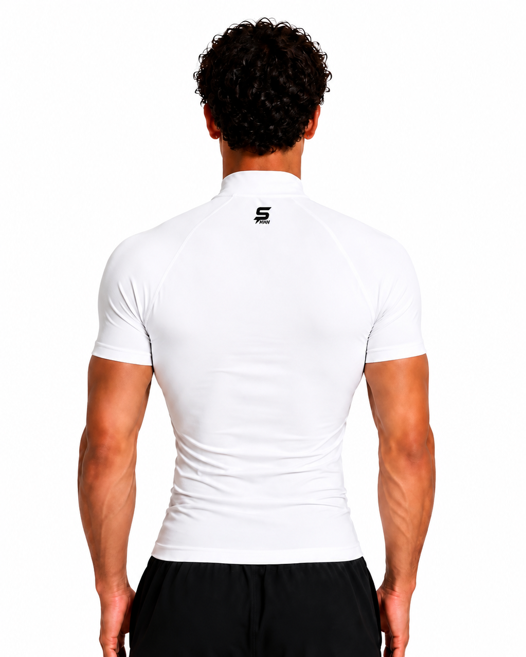 $HHH® Mock Neck Short Sleeve Compression Shirt