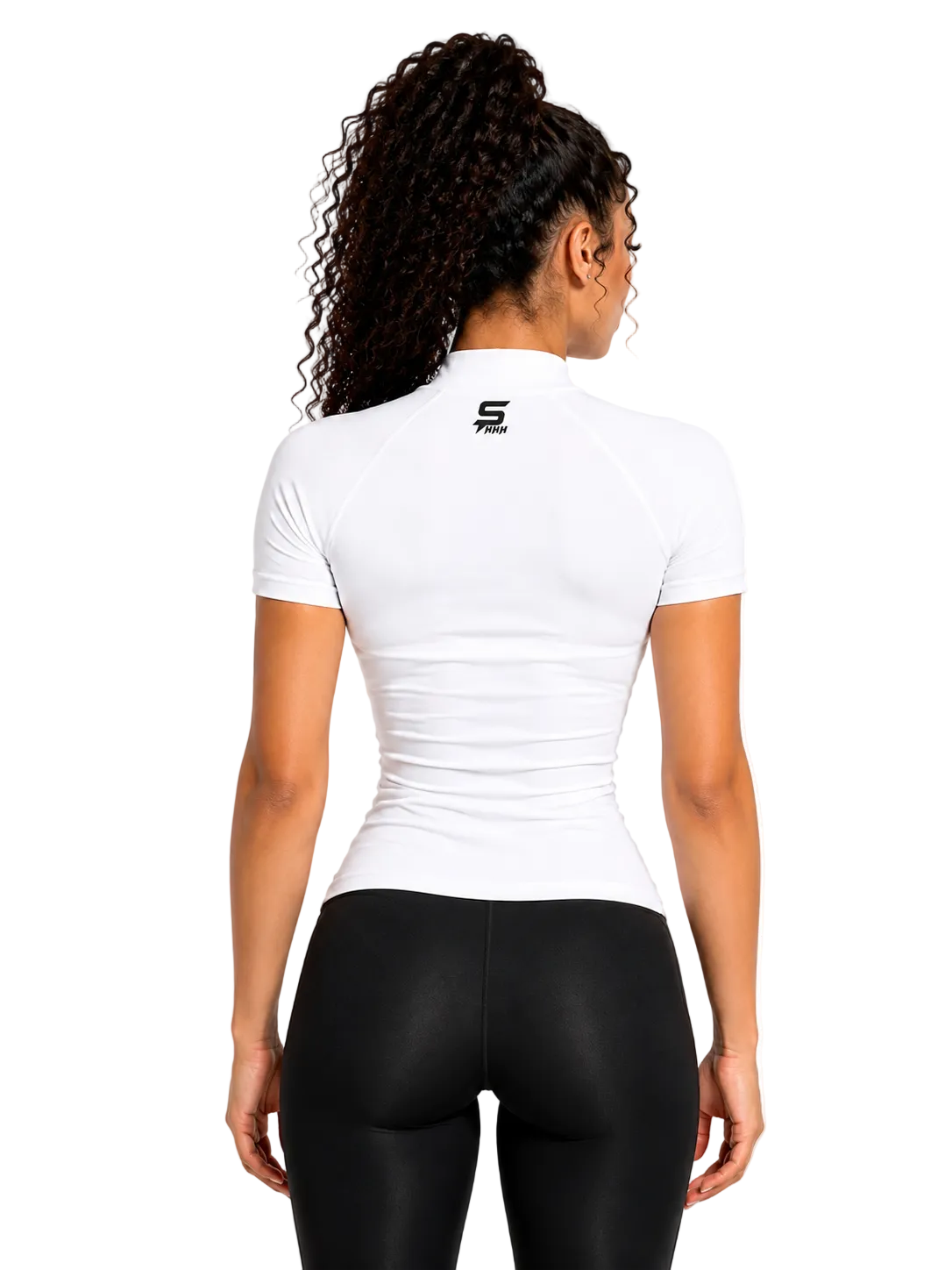 $HHH® Mock Neck Short Sleeve Compression Shirt