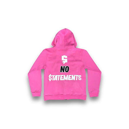 $HHH No Statements Full Zip Up Jacket - Pink