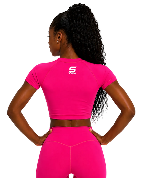 $HHH® Cropped Short Sleeve Compression Shirt