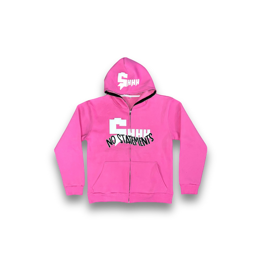 $HHH No Statements Full Zip Up Jacket - Pink