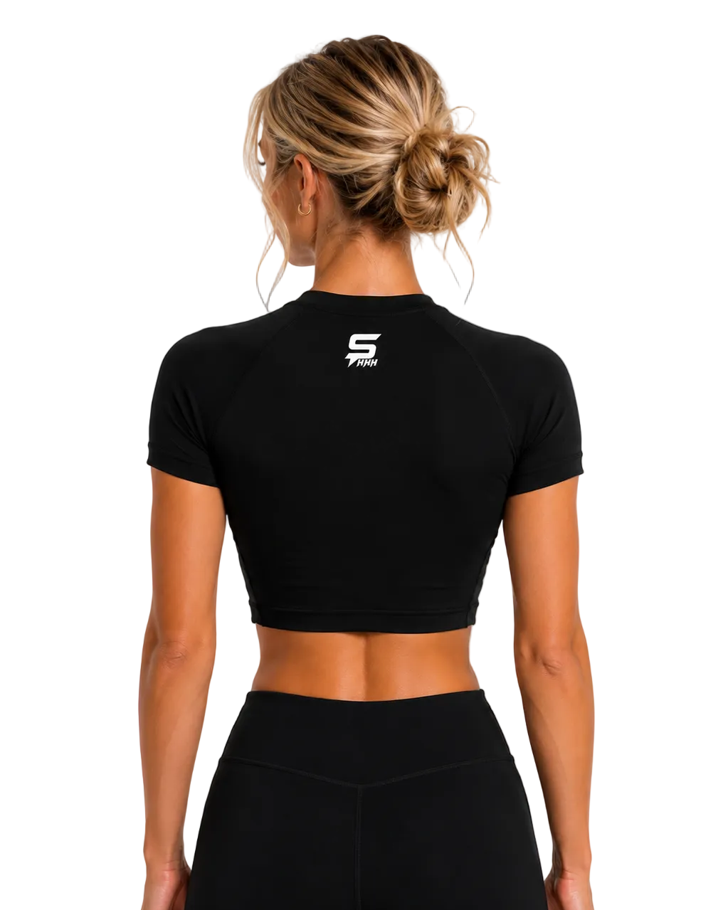 $HHH® Cropped Short Sleeve Compression Shirt